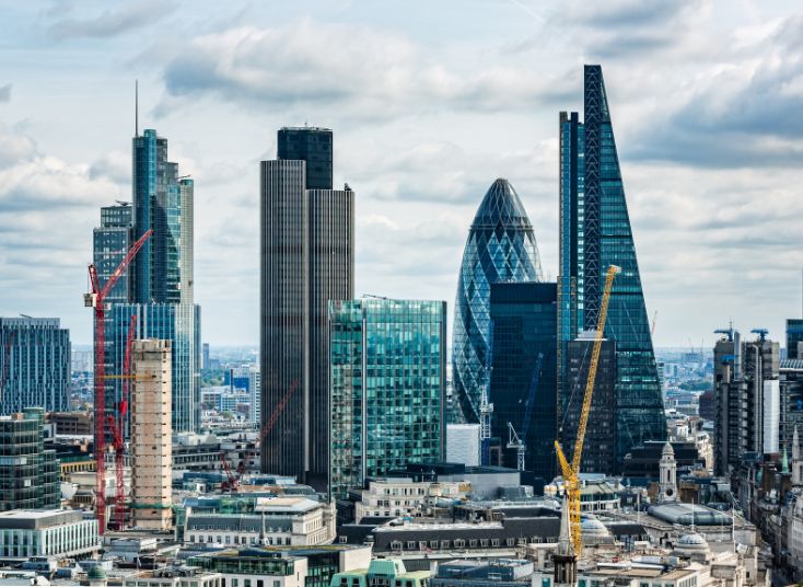 image on central London buildings
